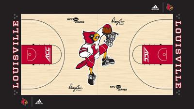 KFC Yum Center basketball court