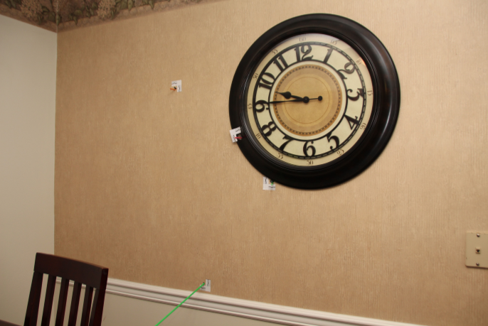 Bullet holes in wall of Breonna Taylor's apartment