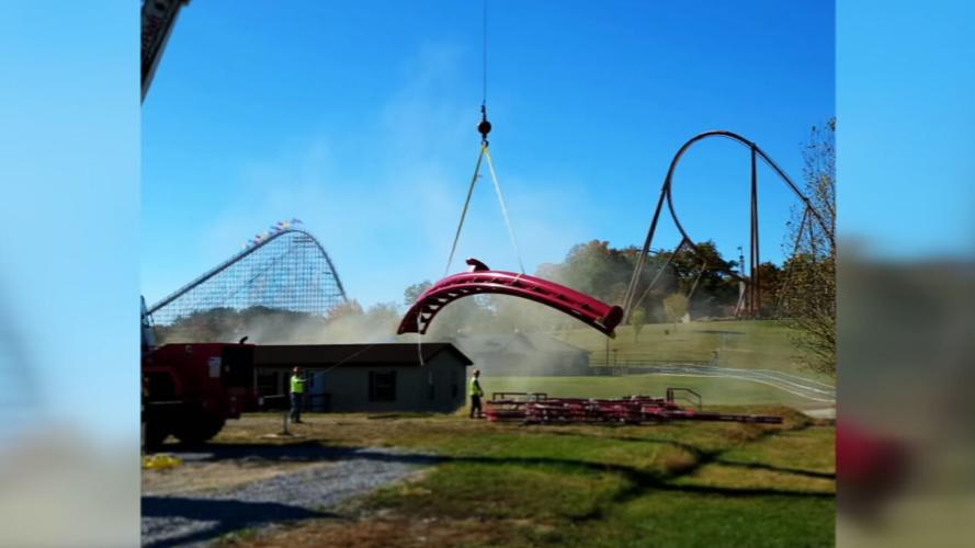 Holiday World Good Gravy Roller Coaster track