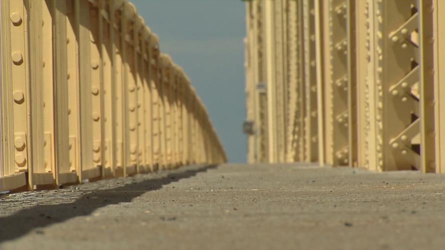 The Clark Memorial Bridge in downtown Louisville