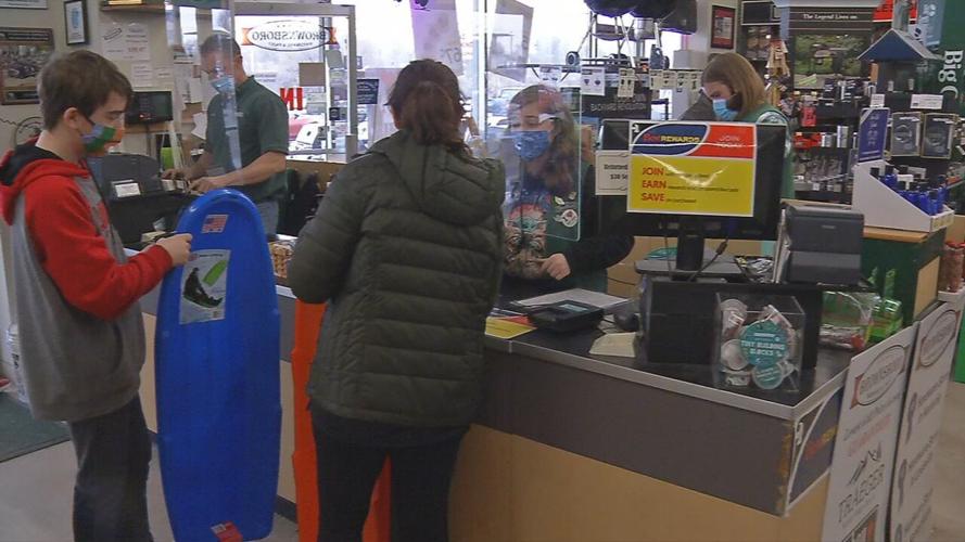 Customers purchase items at Brownsboro Hardware