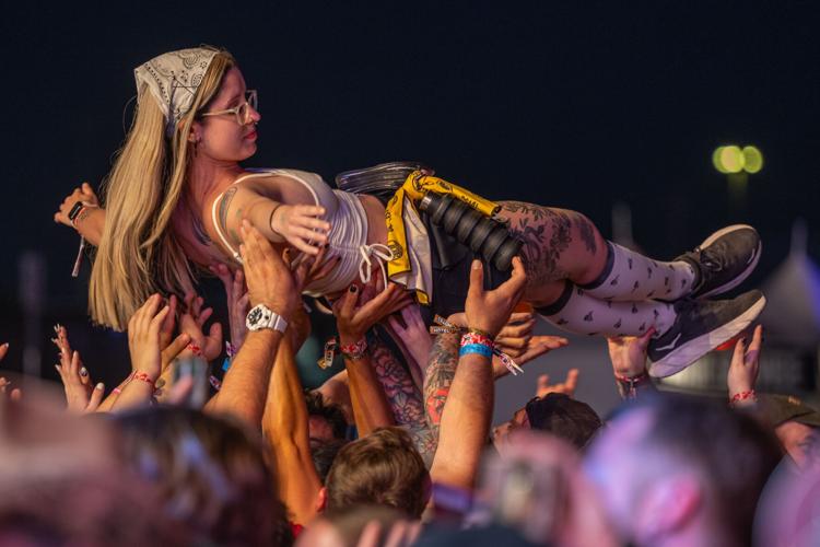 Louder Than Life crowd surfer
