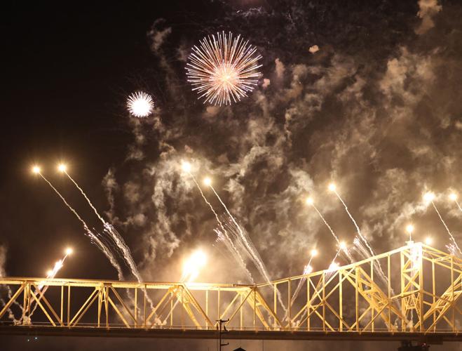 Fireworks during Thunder Over Louisville