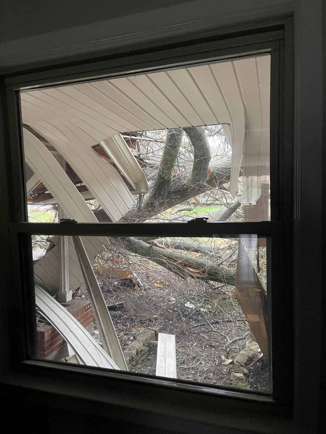 Damage at a home at Hikes Points
