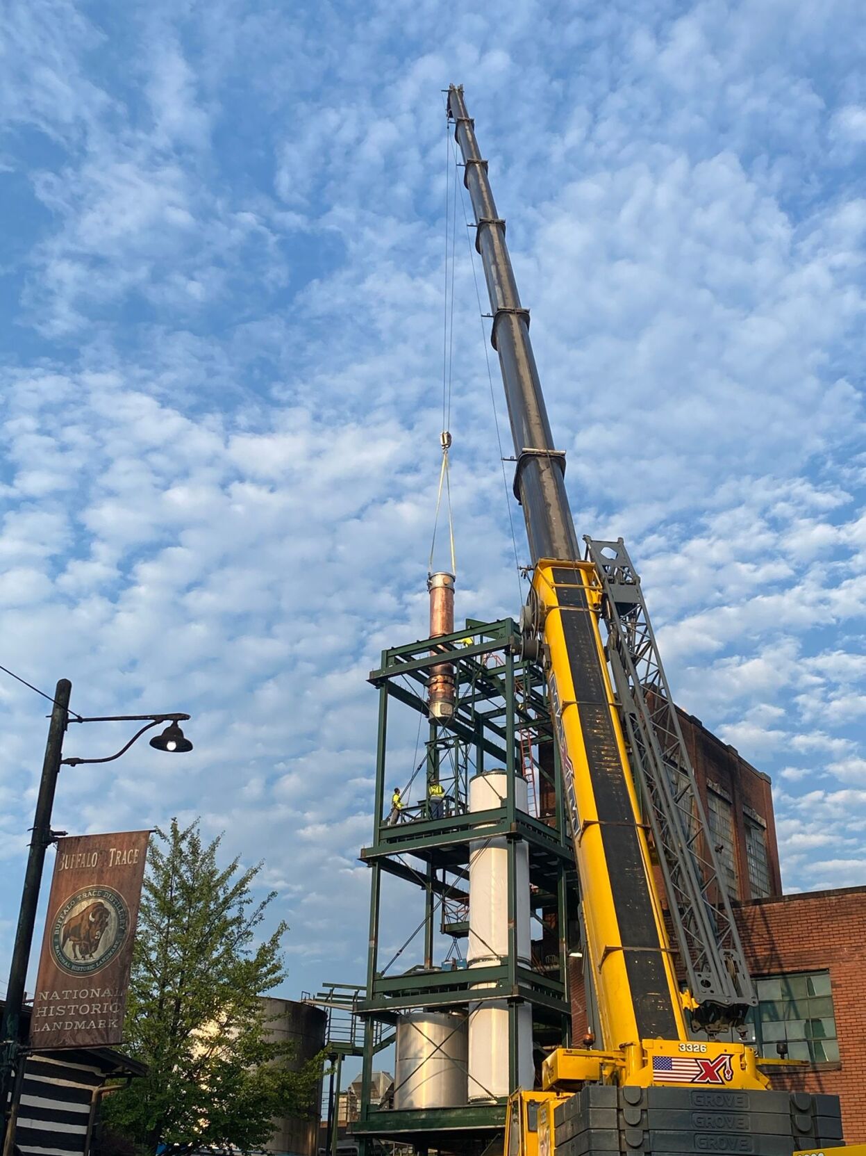 Buffalo Trace Distillery condenser going in stillhouse.jpeg