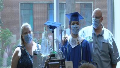 STUDENT GETS DIPLOMA IN HOSPITAL