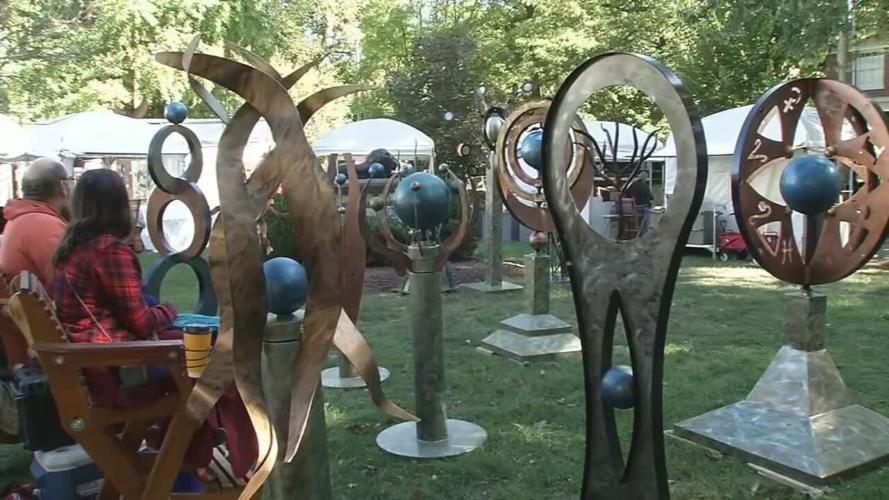 Sculptures at 2023 St. James Court Art Show