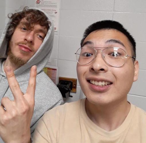 Jack Harlow with Ballard High School student David Chuong