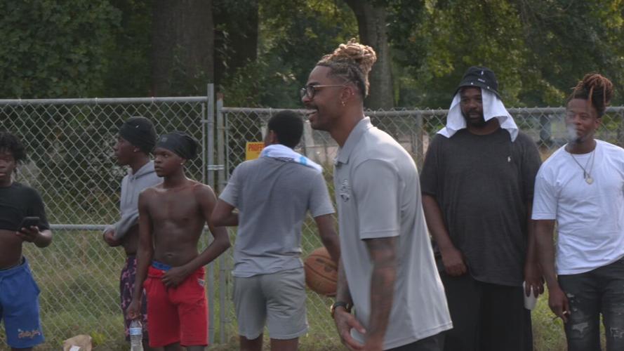 D'Angelo Russell Algonquin Park basketball court renovation 6-28-24