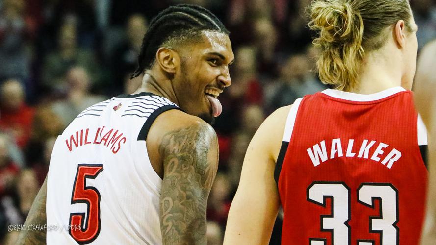 Malik Williams sticks out tongue