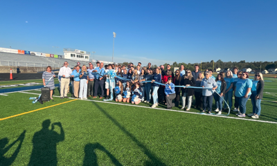 Central Hardin High School football field ribbon cutting
