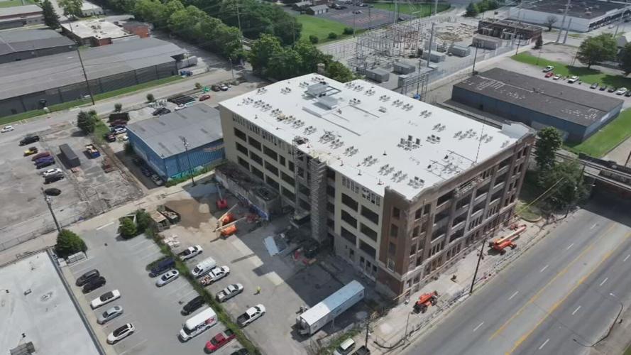 Aerial view of The Gateway on Broadway Senior Apartments