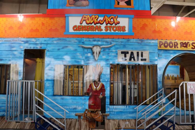 Crews set up booths along the Ohio River one day before Thunder Over Louisville 2023