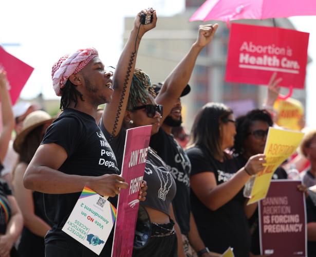 Abortion rally in downtown Louisville