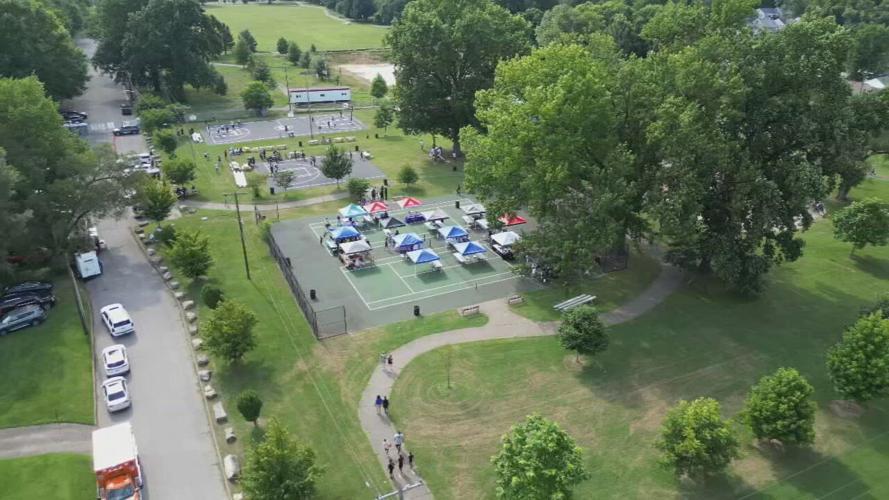 D'Angelo Russell Algonquin Park basketball court renovation 6-28-24