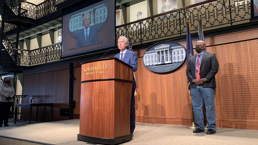 Louisville Mayor Greg Fischer and Metro Council President David James