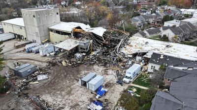 Drone photo plant explosion aftermath