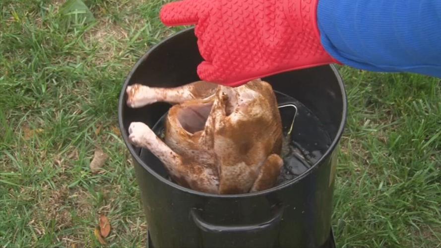 Deep frying turkey