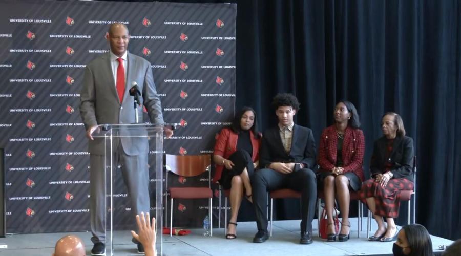 Kenny Payne and family at announcement.JPG