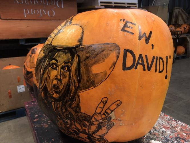 Pumpkin depicts character from popular Netflix show "Schitt's Creek"