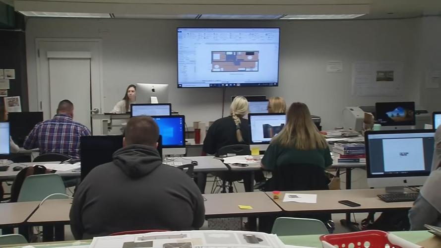 Interior design students at the University of Louisville (March 2020)