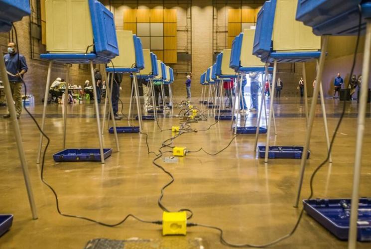 Voting center in South Bend, Indiana