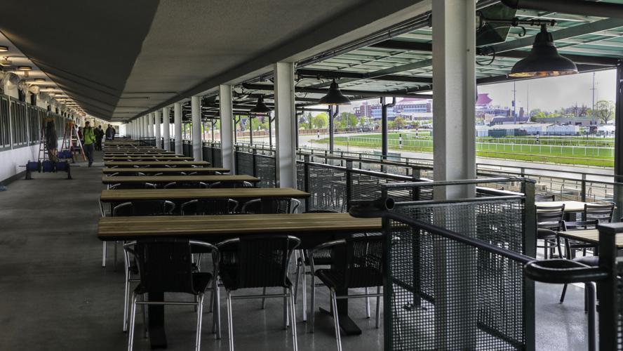 Homestretch Club patio seating