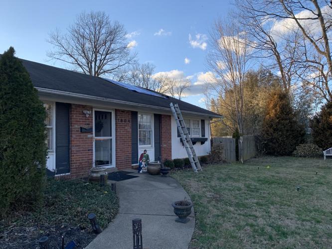 Home damaged by blast during VA hospital construction