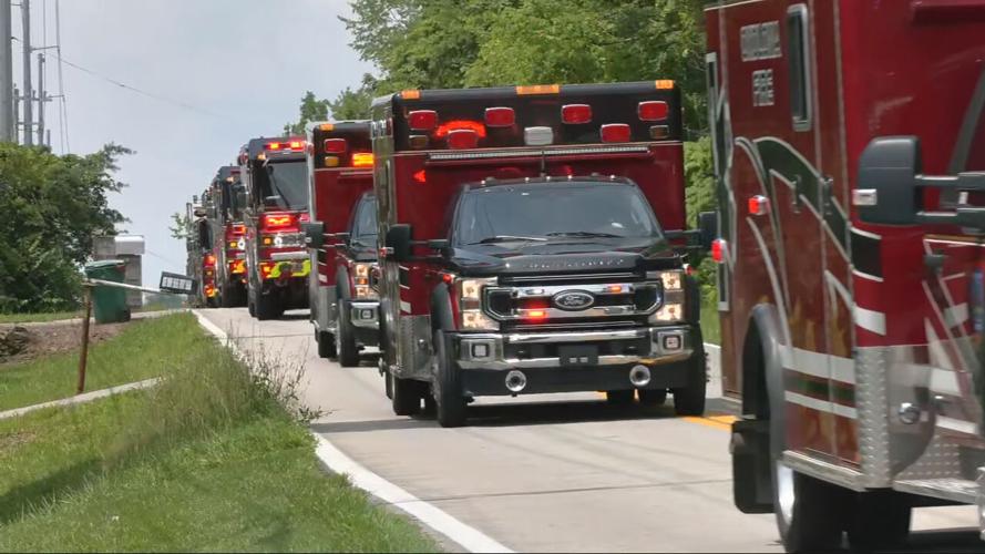Procession for Okolona Fire Capt. Chris Berry 6-20-25