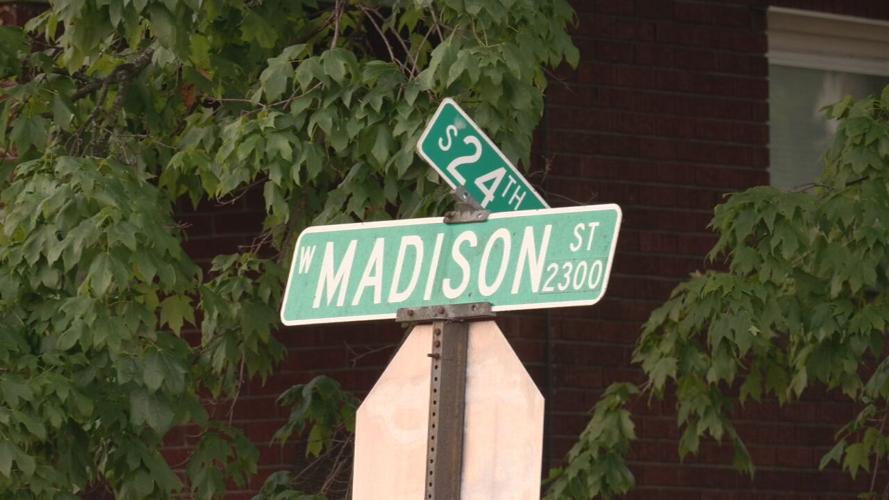 The intersection of South 24th Street and West Madison Street