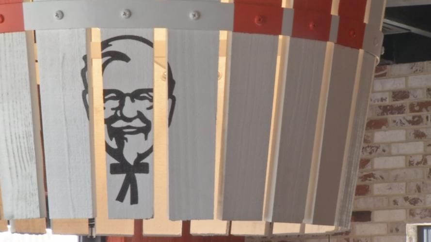 Bucket chandelier at new KFC store in Hikes Point