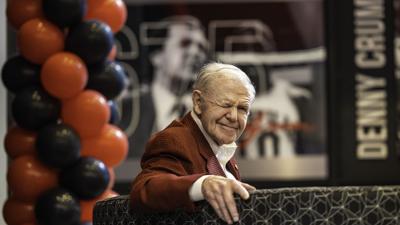 Denny Crum winking