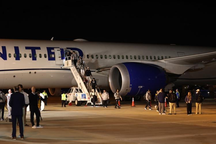 Indiana football team arrival
