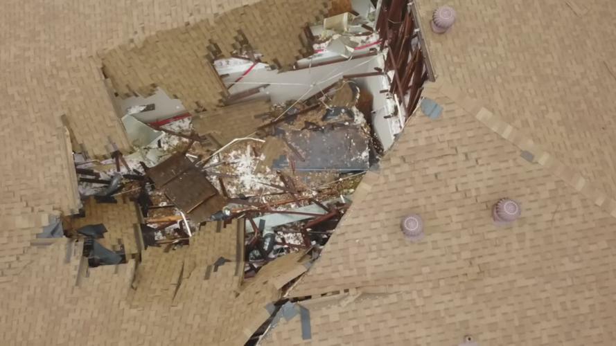 Roof collapse at St. Matthews strip mall