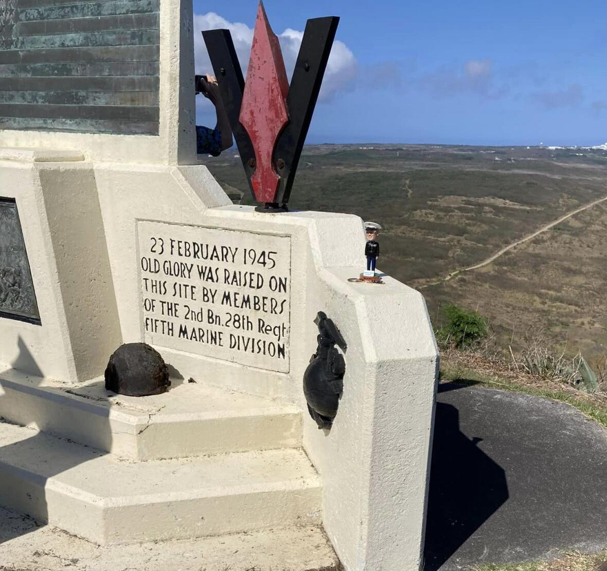 Faughn visits Iowa Jima