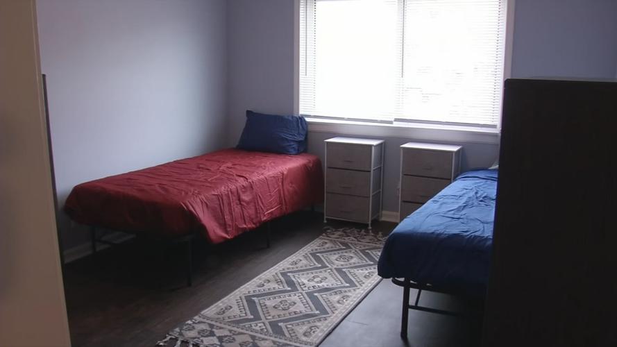 Interior of Boys and Girls Haven building on Klondike Lane