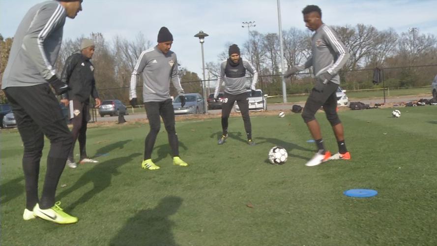 Louisville City FC players practice