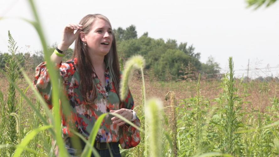 Treva Hodges at future site of