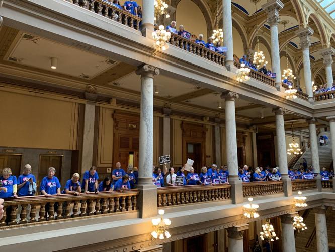 ACLU organizes a rally inside Indiana Statehouse to voice opposition of SB  480 - Ball State Daily