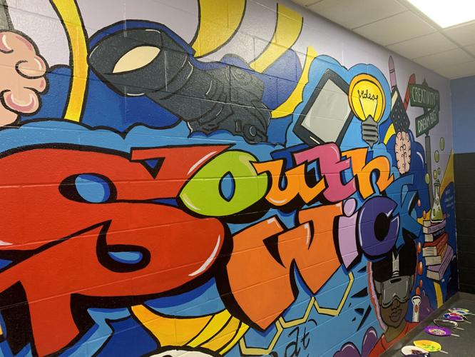 A mural inside Louisville's Southwick Community Center