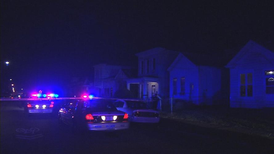 Bullet hole in home after 2-year-old girl hit by stray bullet on Rowan Street - Sept. 26. 2019