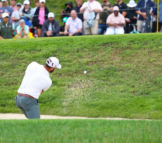 A chip from a sand box on the 9th hole.JPG