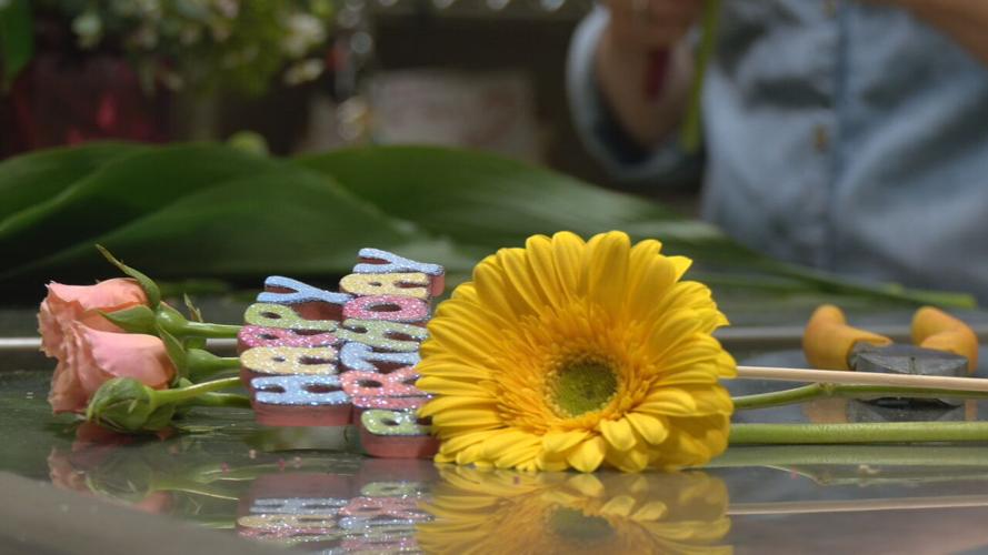 Happy Birthday floral arrangment