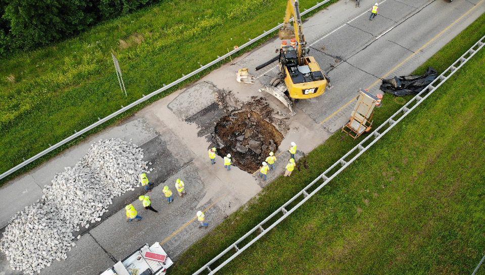 What causes sinkholes, and why do they seem to happen here frequently