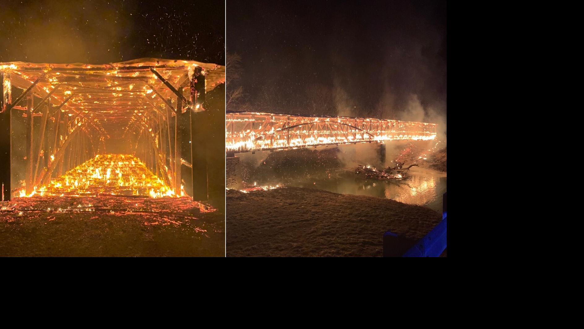 Fire destroys historic covered bridge in Springfield, Kentucky News from WDRB