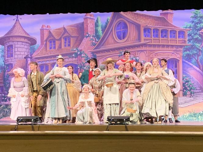 Beauty and the Beast rehearsal at New Albany High