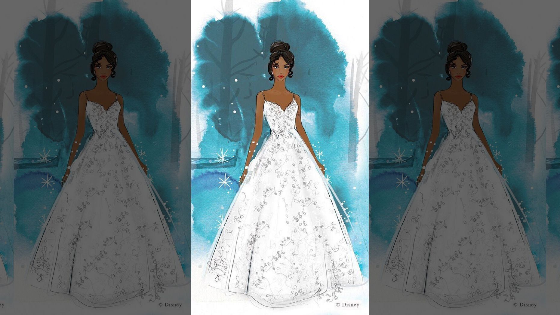 tiana wedding gown