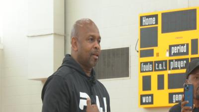 Roy Jones Jr. speaks to students in Louisville 4-17-25