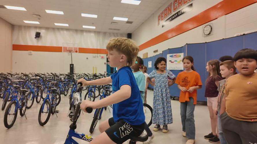 Free bikes at Fern Creek Elementary