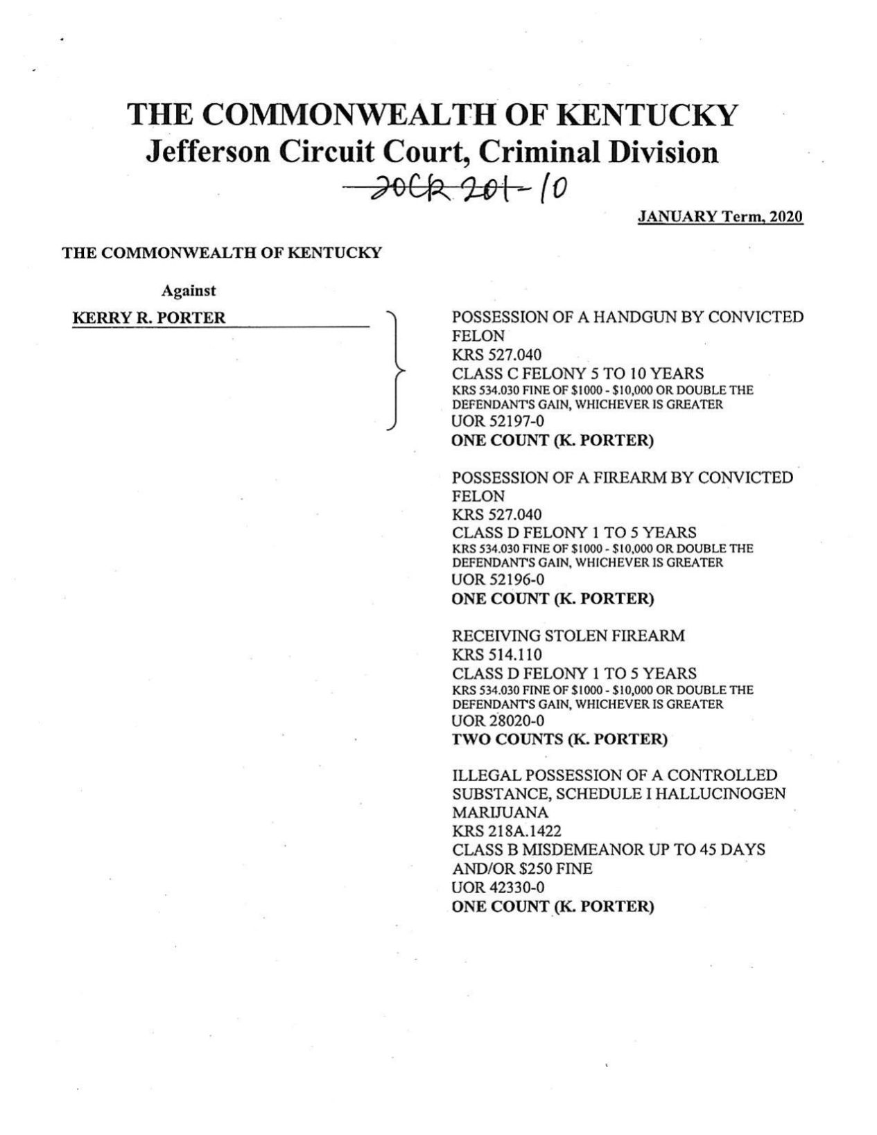 Kerry Porter indictment